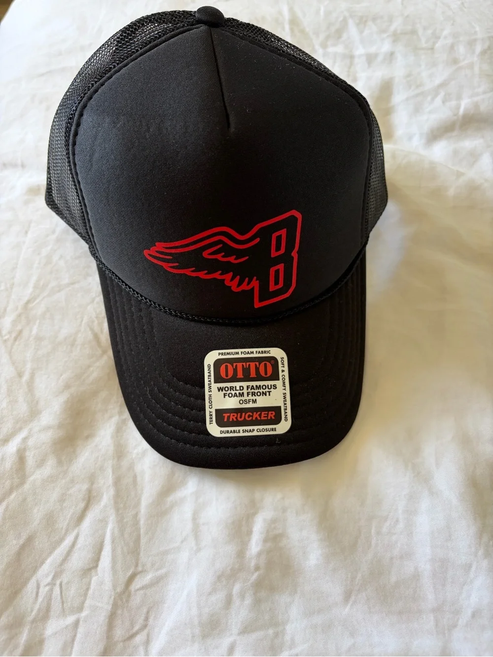 Classic Black Mesh Trucker Hat with a “B”